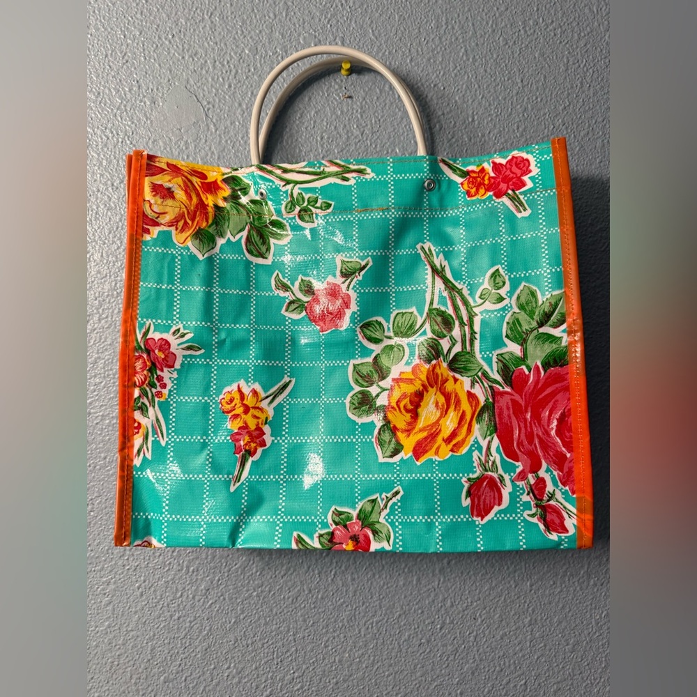Mexican Floral Print Tote Bag - Multicolor